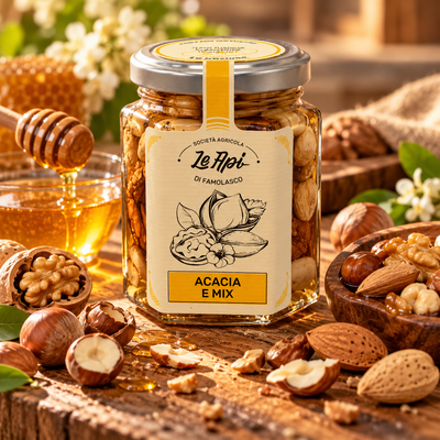 MIELE DI ACACIA E MIX FRUTTA SECCA